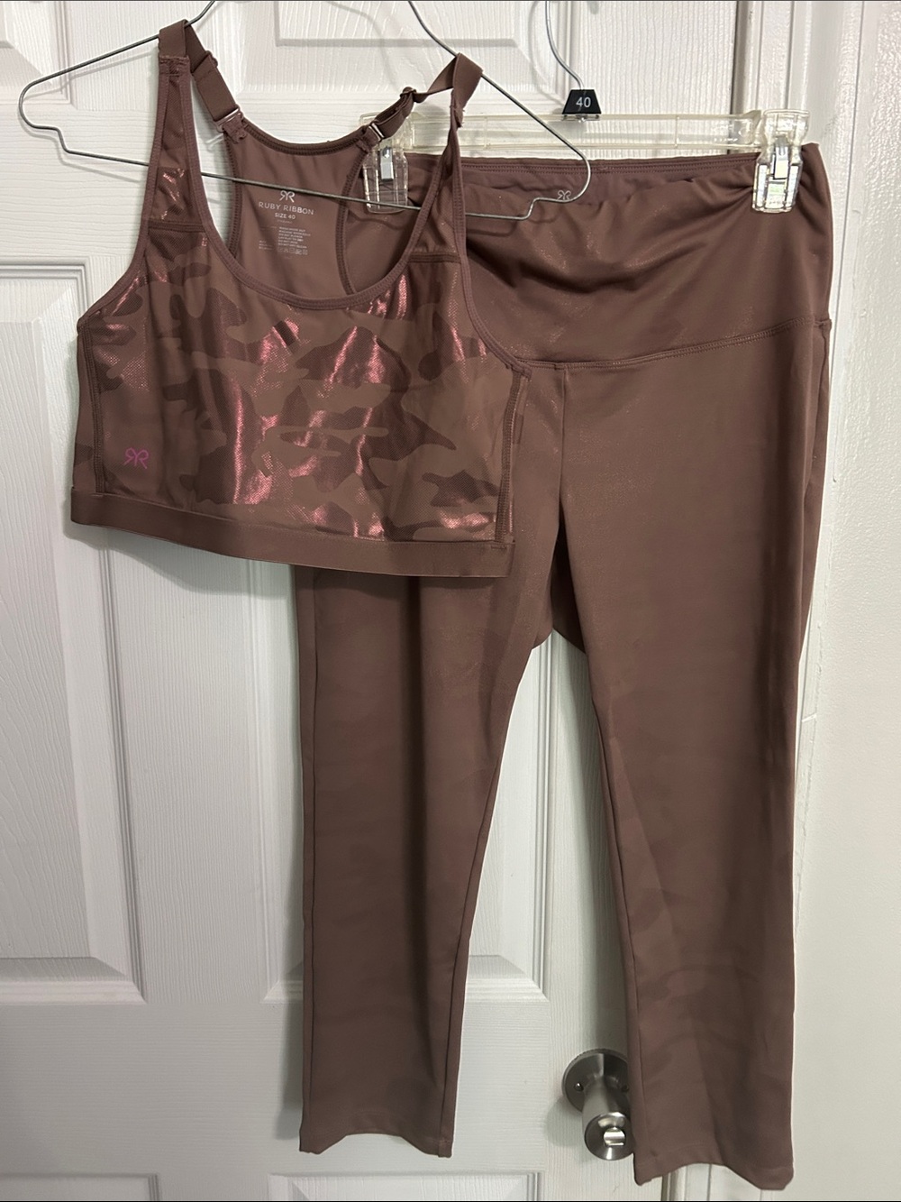 Ruby Ribbon Mauve Brown Athletic Sports Bra